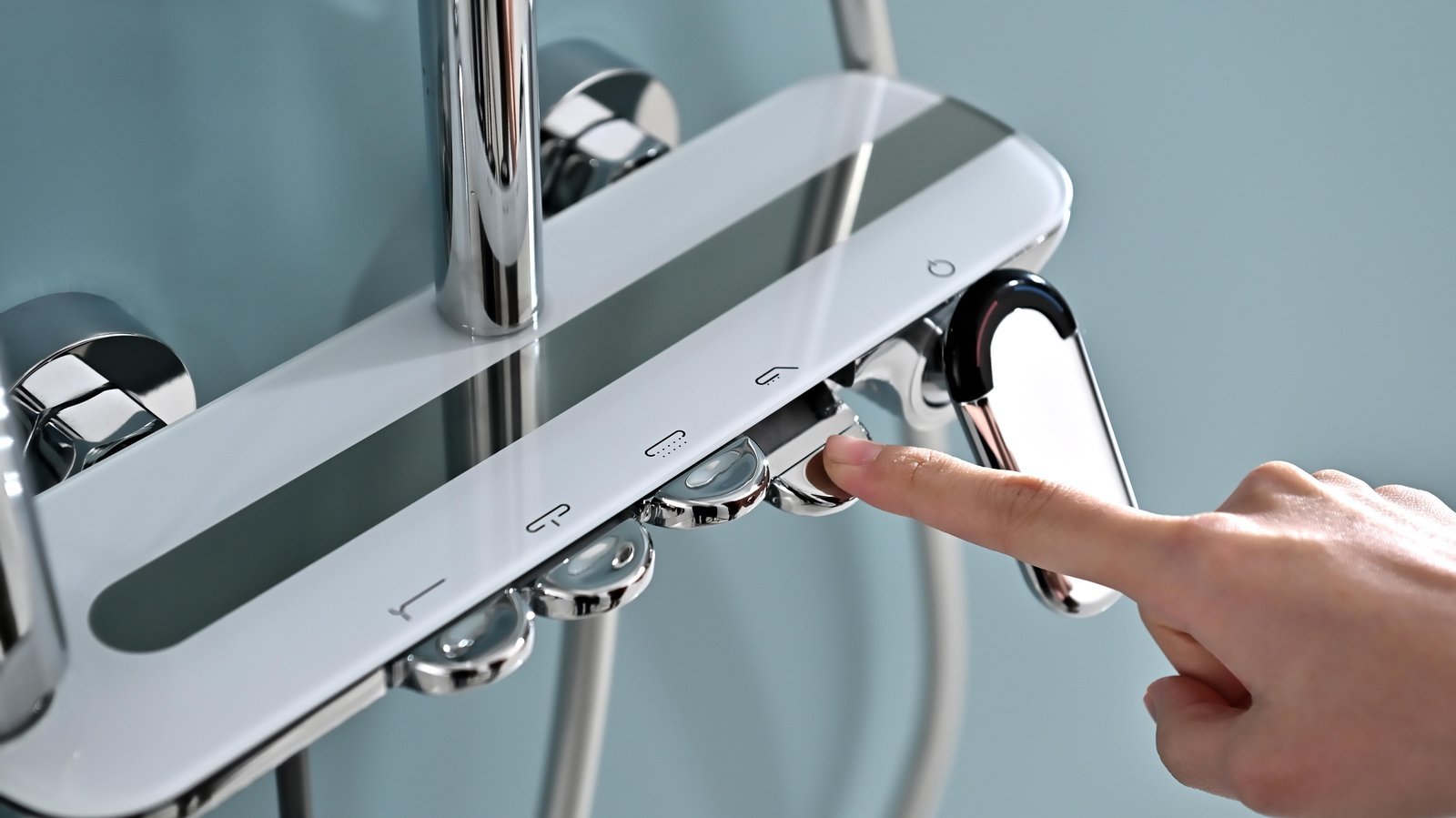 Large Square Shower Head with 3-Function Hand Shower