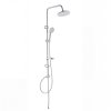 Chrome Exposed Shower System with Soap Shelf | Wholesale Supplier for Bathroom Projects