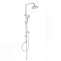 Chrome Exposed Shower System with Soap Shelf | Wholesale Supplier for Bathroom Projects