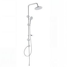 Chrome Exposed Shower System with Soap Shelf | Wholesale Supplier for Bathroom Projects