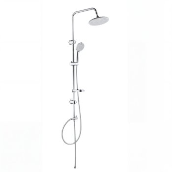 Chrome Exposed Shower System with Soap Shelf | Wholesale Supplier for Bathroom Projects