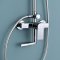 Chrome Exposed Shower System with Bottom Spout | Home and Hotel Projects Supplier