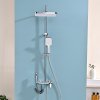 Chrome 4-Way Exposed Shower System with Piano Button Control Wholesale Supplier