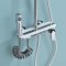 Chrome 4-Way Exposed Shower System with Piano Button Control Wholesale Supplier