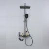 Grey Waterfall Shower System with Glass Shelf and Multi-Spray Handheld Wholesale Supplier