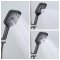 Grey Waterfall Exposed Shower System with Glass Shelf and LED Display Wholesale Supplier