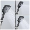 Grey Waterfall Exposed Shower System with Glass Shelf and LED Display Wholesale Supplier
