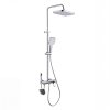 Chrome 4-Way Exposed Shower System with Piano Button Control Wholesale Supplier