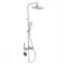 Chrome 4-Way Exposed Shower System with Piano Button Control Wholesale Supplier