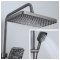 Grey Waterfall Shower System with Glass Shelf and Multi-Spray Handheld Wholesale Supplier