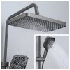 Grey Waterfall Shower System with Glass Shelf and Multi-Spray Handheld Wholesale Supplier