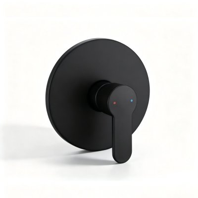 Matte Black Concealed Shower System Supplier with Single Lever Mixer Valve