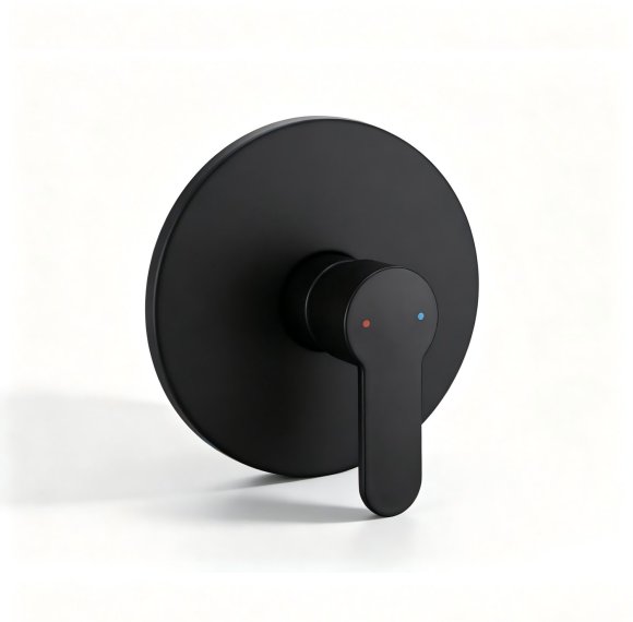 Matte Black Concealed Shower System Supplier with Single Lever Mixer Valve