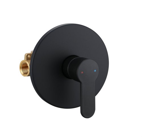 Matte Black Concealed Shower System Supplier with Single Lever Mixer Valve