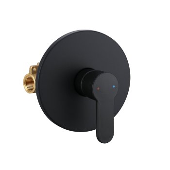 Matte Black Concealed Shower System Supplier with Single Lever Mixer Valve