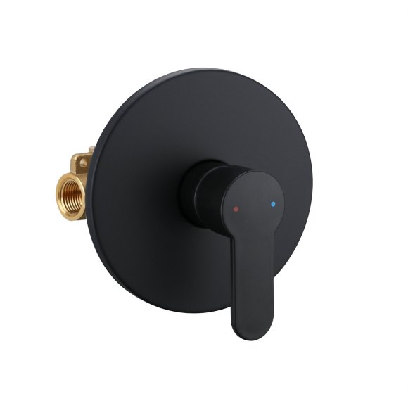 Matte Black Concealed Shower System Supplier with Single Lever Mixer Valve