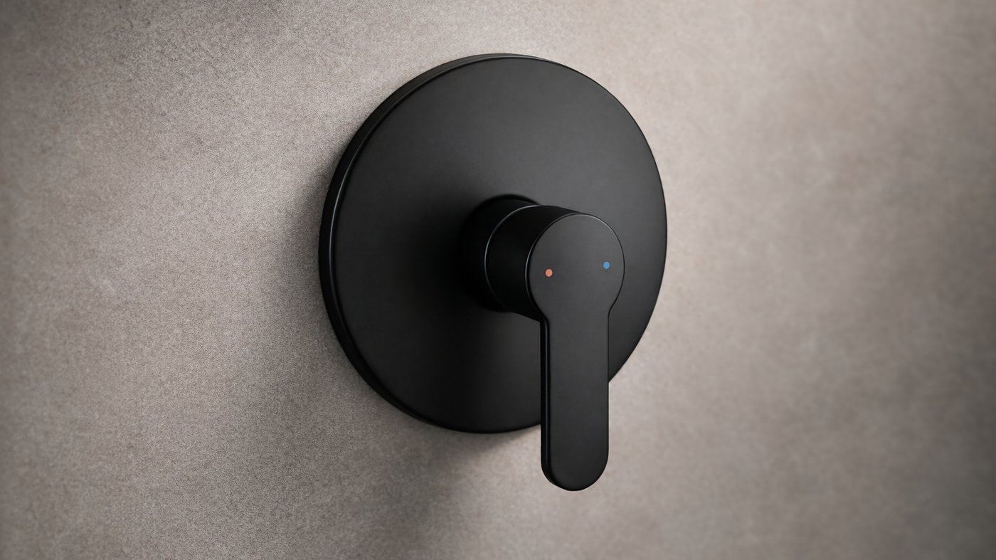 Matte Black Concealed Shower System Supplier with Single Lever Mixer Valve