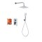 Chrome Dual-Function Concealed Shower System Supplier with Rain Head and Hand Shower