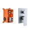 Chrome Dual-Function Concealed Shower System Supplier with Rain Head and Hand Shower