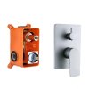 Chrome Dual-Function Concealed Shower System Supplier with Rain Head and Hand Shower