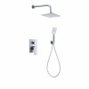 Chrome Dual-Function Concealed Shower System Supplier with Rain Head and Hand Shower