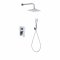 Chrome Dual-Function Concealed Shower System Supplier with Rain Head and Hand Shower