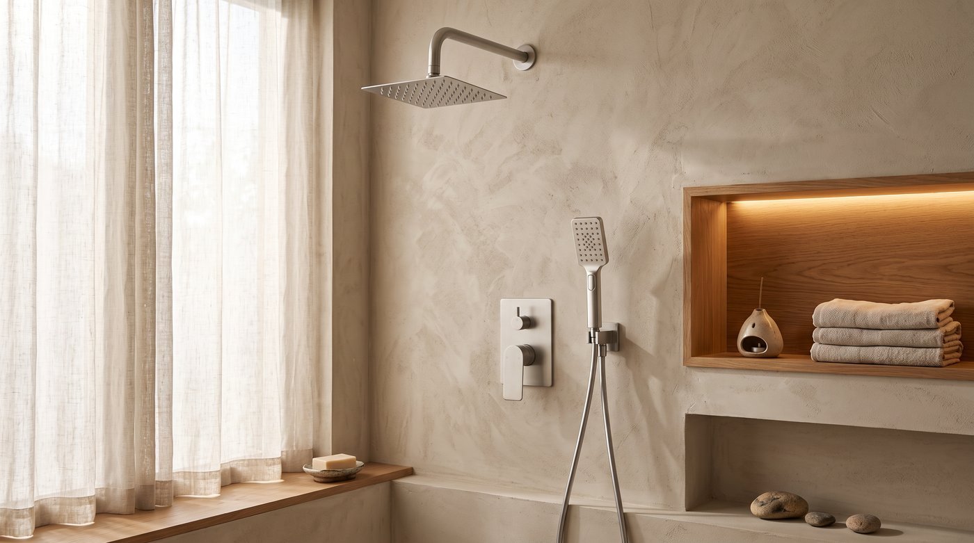 Dual-Function Hand Shower with Smooth Buttons