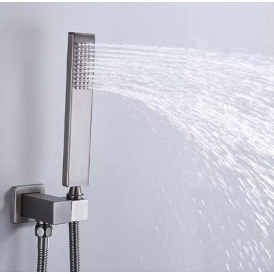 Grey 3-Way Concealed Shower System Supplier with Hand Shower and Water Outlet
