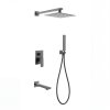Grey 3-Way Concealed Shower System Supplier with Hand Shower and Water Outlet