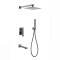 Grey 3-Way Concealed Shower System Supplier with Hand Shower and Water Outlet