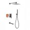 Grey 3-Way Concealed Shower System Supplier with Hand Shower and Water Outlet