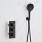 Matte Black Thermostatic Concealed Shower System Manufacturer with 3 Functions