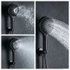 Matte Black Thermostatic Concealed Shower System Manufacturer with 3 Functions