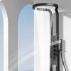 Matte Black Shower Panel System Supplier with Rainfall and Body Jets