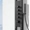 Matte Black Shower Panel System Supplier with Rainfall and Body Jets