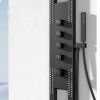 Matte Black Shower Panel System Supplier with Rainfall and Body Jets