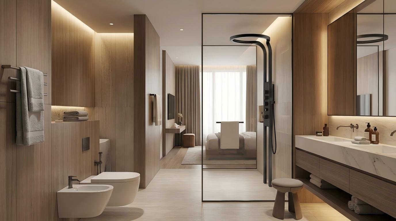 Vertical Panel That Avoids Concealed Piping