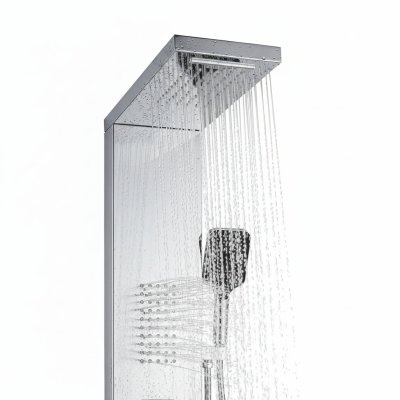 Chrome Shower Panel System Supplier with Rainfall and Hand Shower for Hotels
