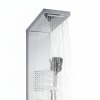 Chrome Shower Panel System Supplier with Rainfall and Hand Shower for Hotels