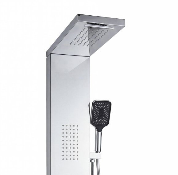 Chrome Shower Panel System Supplier with Rainfall and Hand Shower for Hotels