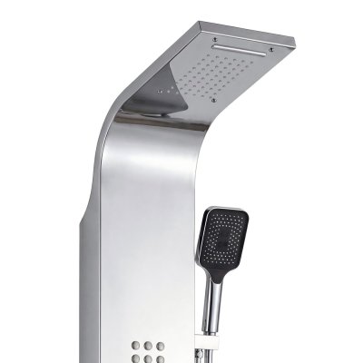 Chrome Multi-Function Shower Panel Wholesale Supplier with Rainfall and Body Jets