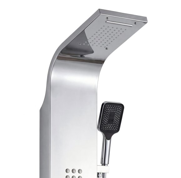 Chrome Multi-Function Shower Panel Wholesale Supplier with Rainfall and Body Jets