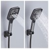 Grey Wall Mounted Bathtub Faucet with Handheld Spray and Piano Keys Wholesale Supplier
