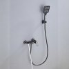Grey Wall Mounted Bathtub Faucet with Handheld Spray and Piano Keys Wholesale Supplier