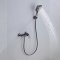 Grey Wall Mounted Bathtub Faucet with Handheld Spray and Piano Keys Wholesale Supplier