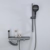 Grey Wall Mounted Bathtub Faucet with Waterfall Outlet and Spray Gun Luxury Supplier