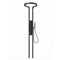 Matte Black Shower Panel System Supplier with Rainfall and Body Jets
