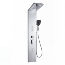 Chrome Shower Panel System Supplier with Rainfall and Hand Shower for Hotels