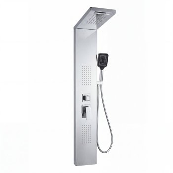 Chrome Shower Panel System Supplier with Rainfall and Hand Shower for Hotels