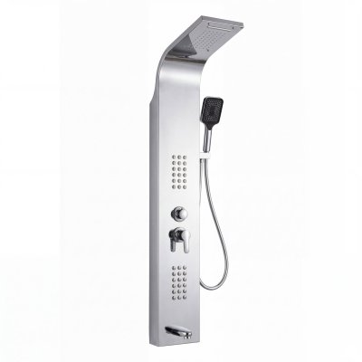 Chrome Multi-Function Shower Panel Wholesale Supplier with Rainfall and Body Jets